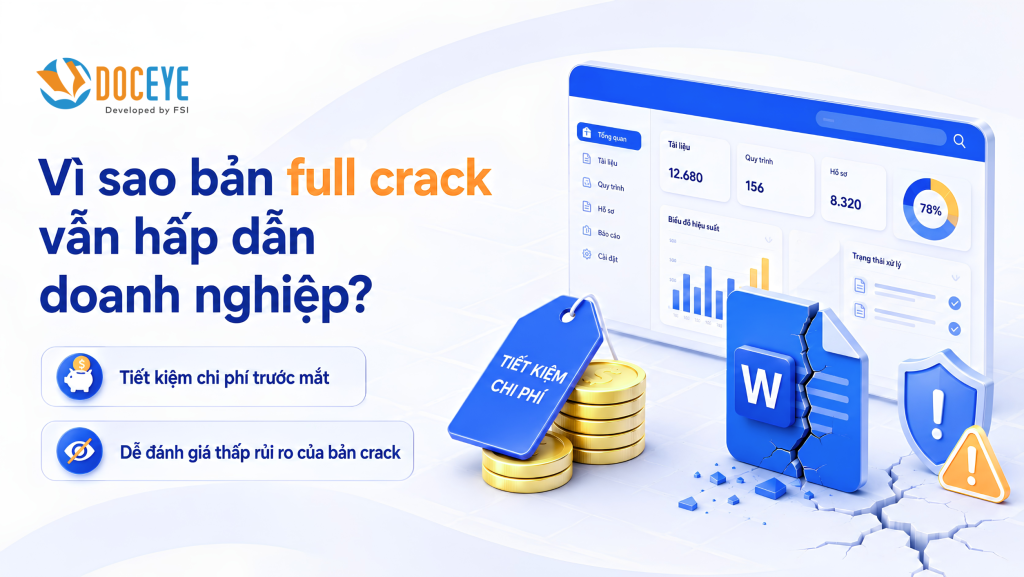Bản crack hấp dẫn vì chi phí và rủi ro bị xem nhẹ.