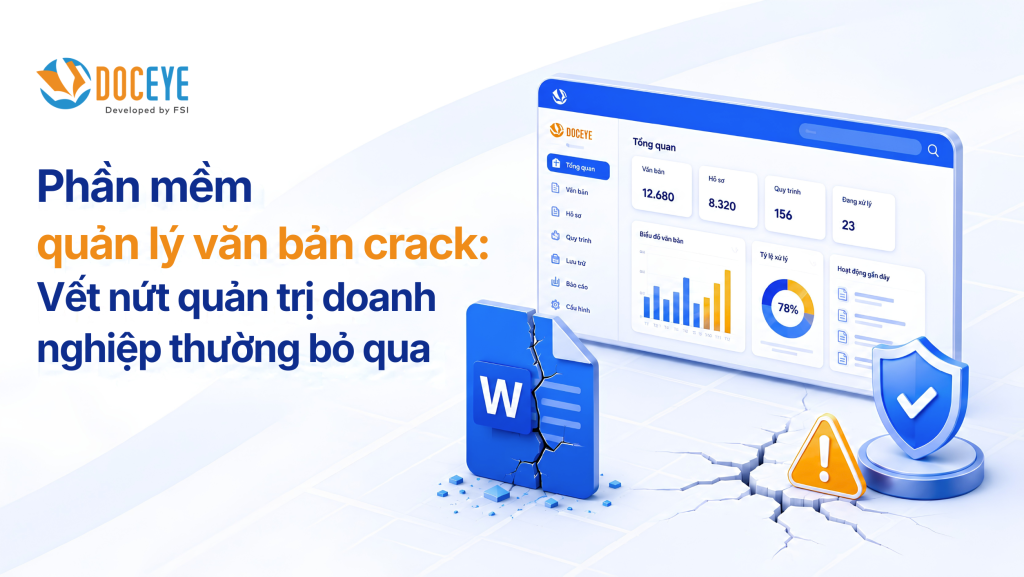 Phần mềm quản lý văn bản crack và vết nứt quản trị.