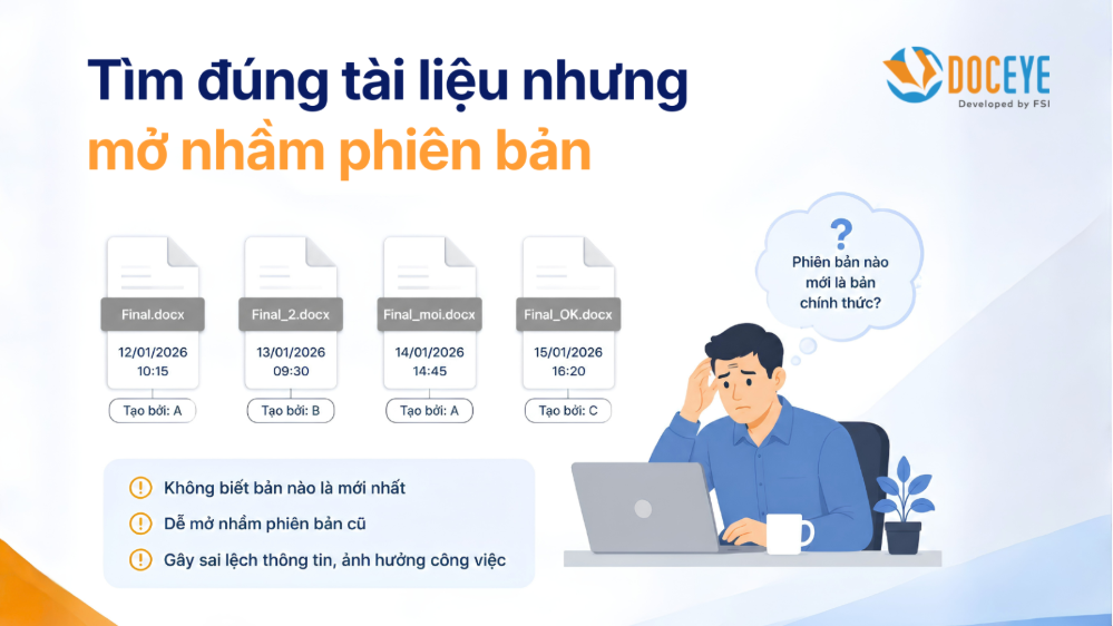 Quản lý phiên bản hợp đồng và chứng từ để tránh mở nhầm file 