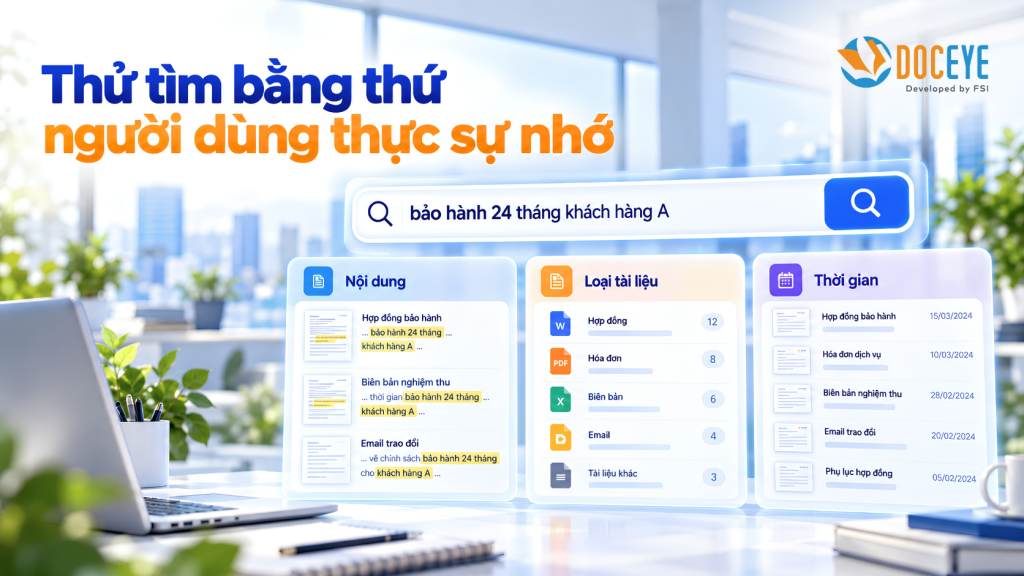 Tìm bằng thứ người dùng nhớ