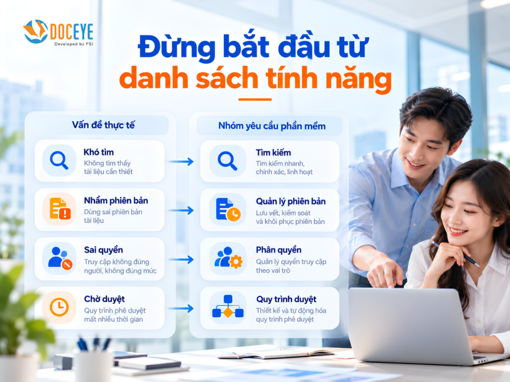 Không nên bắt đầu với tính năng