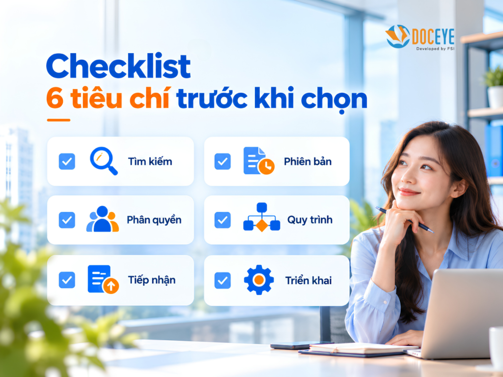 Checklist chọn phần mềm quản lý văn bản