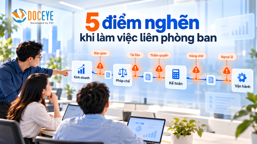 5 điểm nghẽn làm việc liên phòng ban