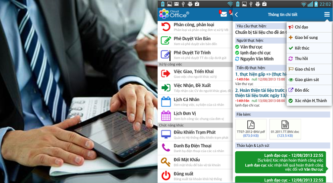 CloudOffice - Kết hợp văn bản, công việc và điều hành